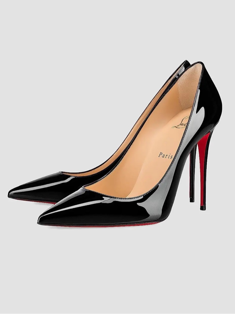 Christian Louboutin Black Kate Patent Pumps NWOT Size 39 8.5